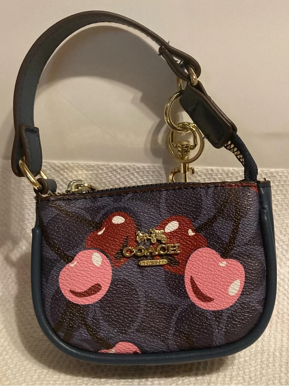 Cherry Print Baby Wristlet in Pink and Red